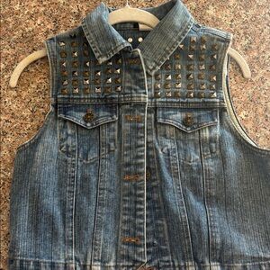 Toska Denim Vest with Studded Details